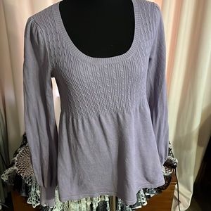 Apt 9 Purple Babydoll Sweater Small